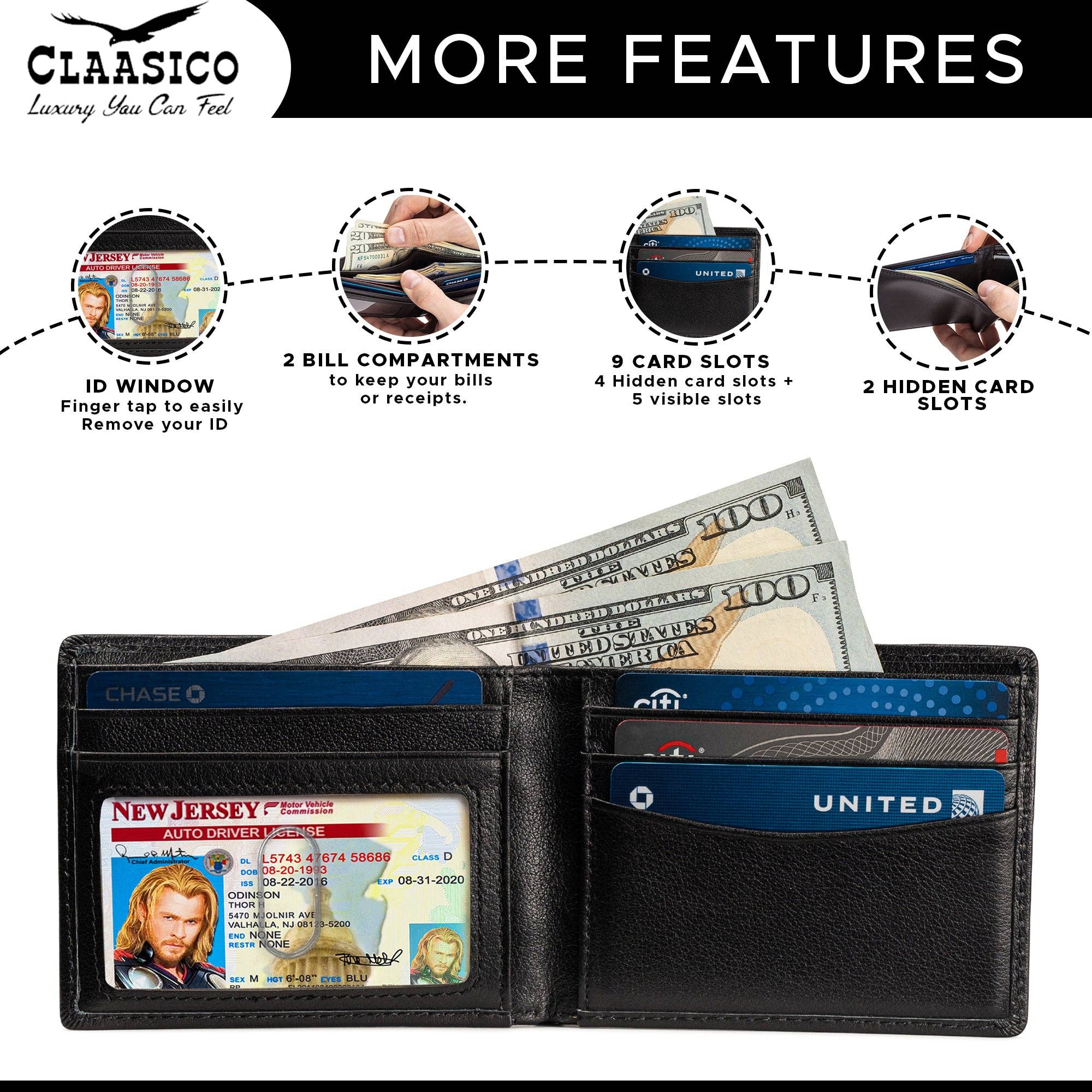 Slimfold Bifold Leather wallet for men