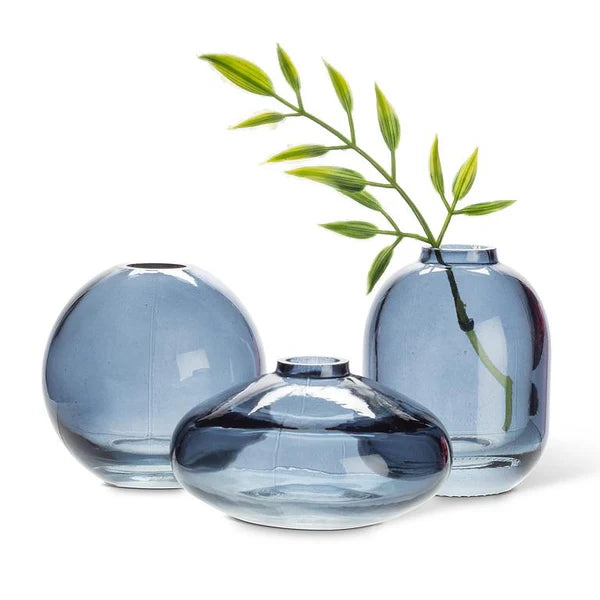 Abbott Collection Small Bud Vase Dark Blue - Glass