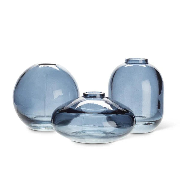 Abbott Collection Small Bud Vase Dark Blue - Glass