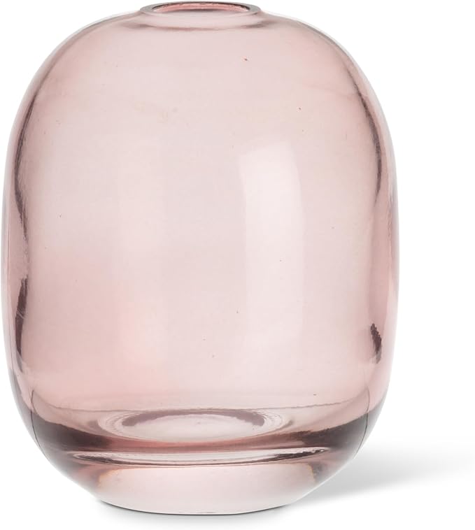 Abbott Collection Medium Barrel Bud Vase Dark Rose - Glass (4.5" H)