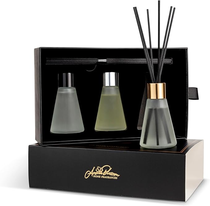 Aroma Blossom Mini Reed Diffuser Set of 3 Oil Diffuser 3.5 Oz