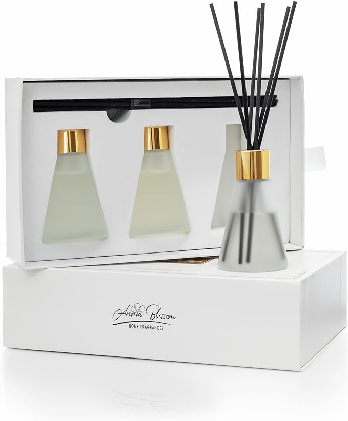 Aroma Blossom Mini Reed Diffuser Set of 3 Oil Diffuser 3.5 Oz