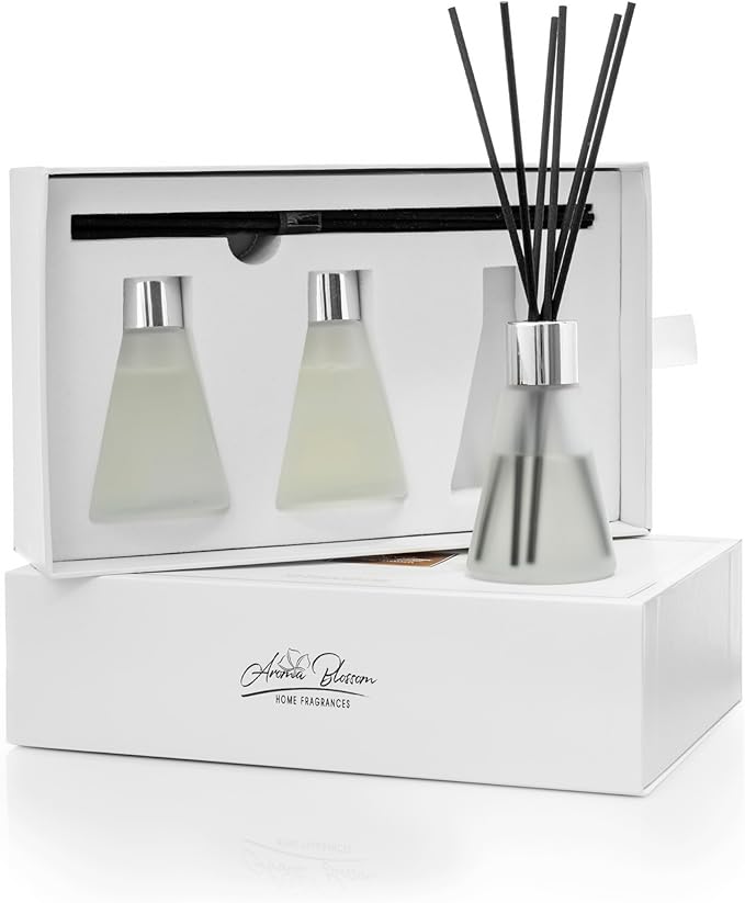 Aroma Blossom Mini Reed Diffuser Set of 3 Oil Diffuser 3.5 Oz