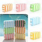 Striped Terry Cloth Pouch