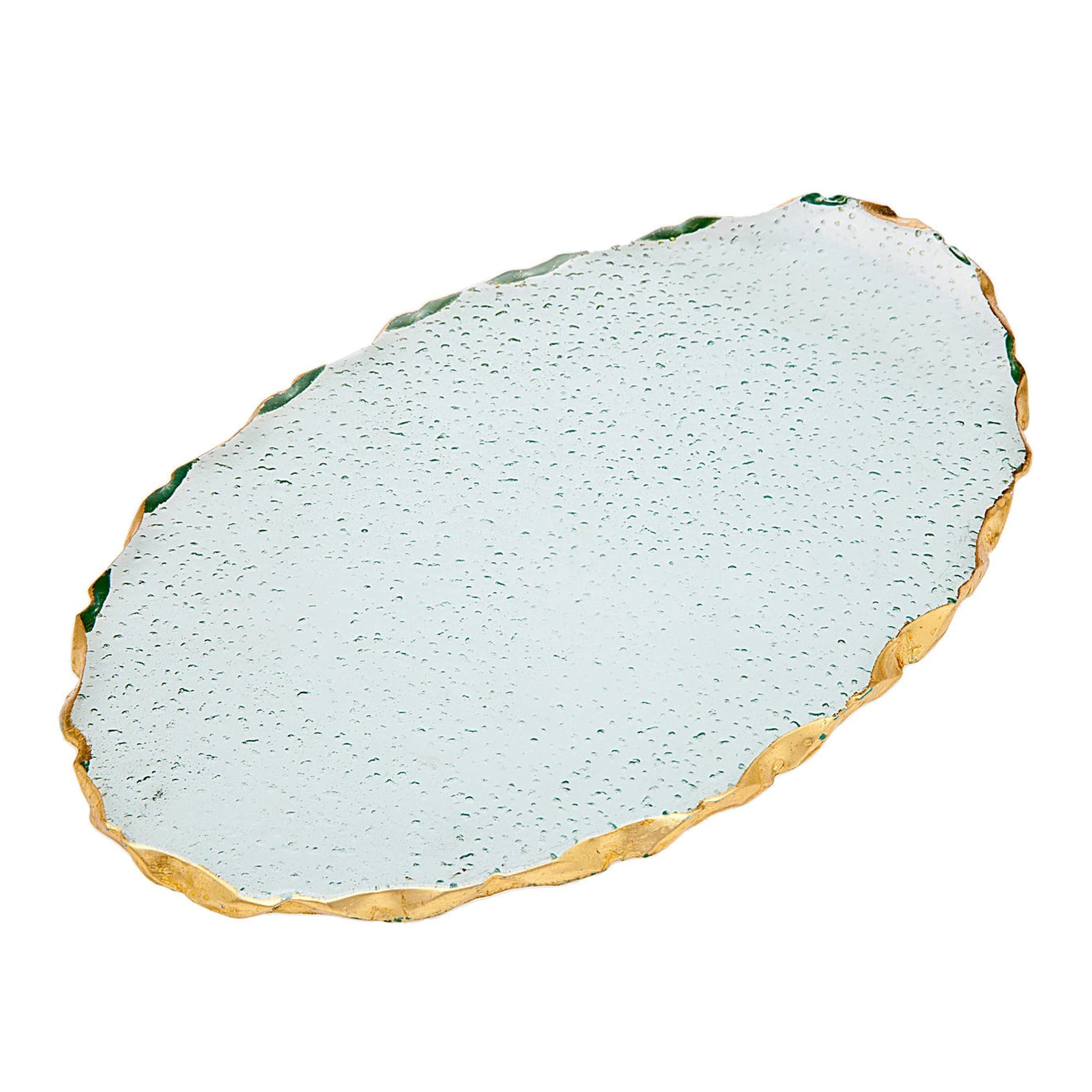 Gold Edge Oval Serving Platter, 10''