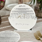 Lucite Round Bencher Set with Laser Cut Flowers