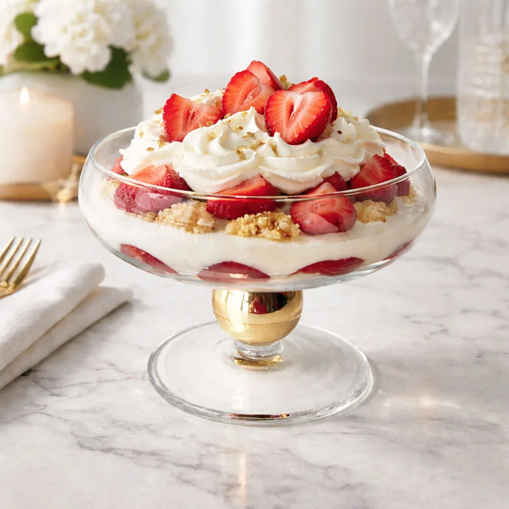 Dessert Dishes on Pedestal 4pk - Gold