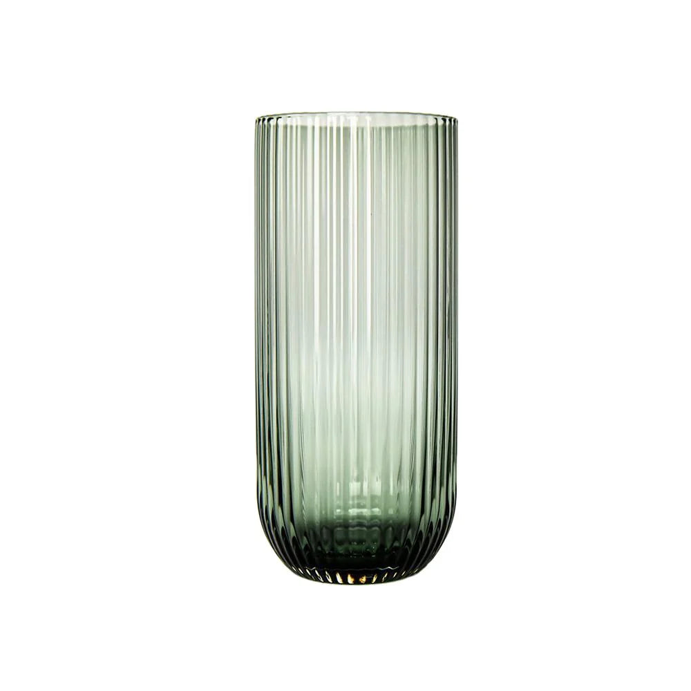 Luxe Ribbed Highball Glasses 6pk