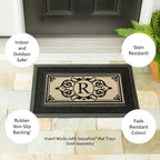 Monogrammed Door Mat Insert, 22" x 10"