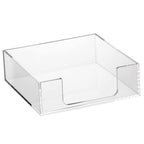 Lucite Napkin Holder Set with 6 Napkin Rings