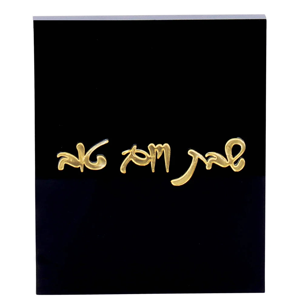 Lucite Magnetic Light Switch Covers - Small - Black-Gold