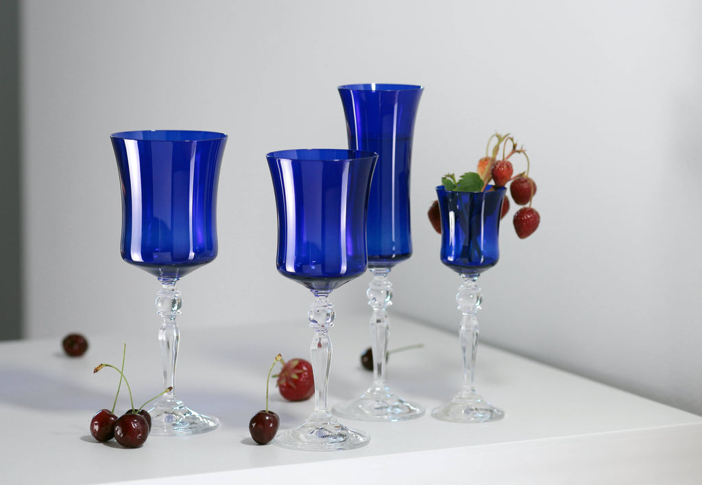 Vivid Wine Glass, Blue , 10 Oz. , Set of 6