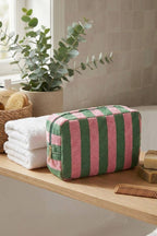 Striped Terry Cloth Pouch