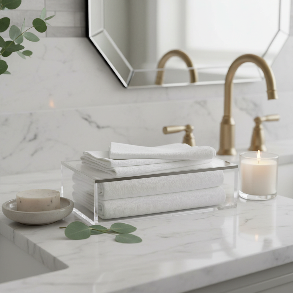 Acrylic Towel Holder - Lifestyle