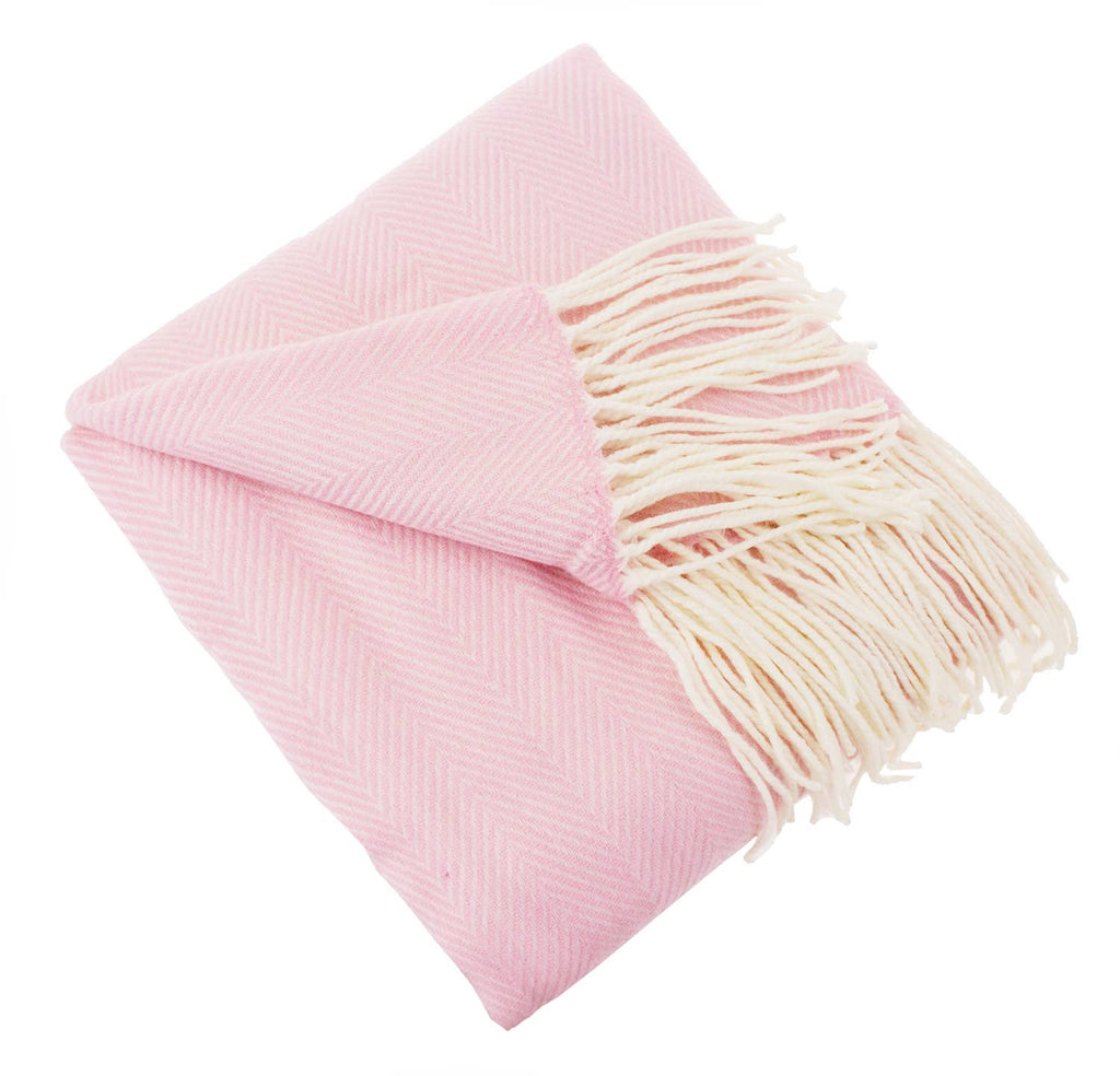 Herringbone Throw Blanket with Fringe