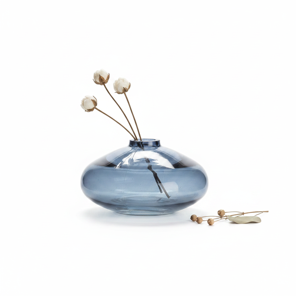 Abbott Collection Small Bud Vase Dark Blue - Glass