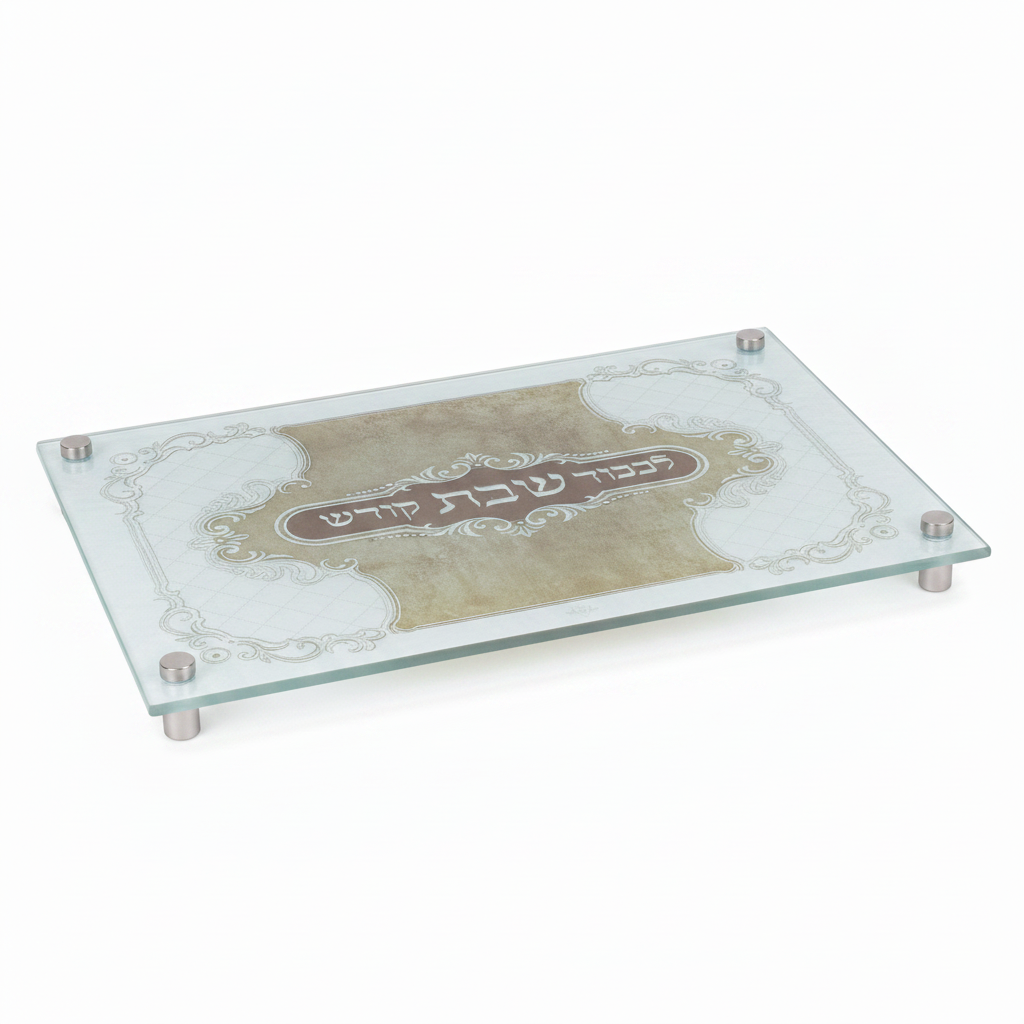 Glass Challah Board - Front Angle