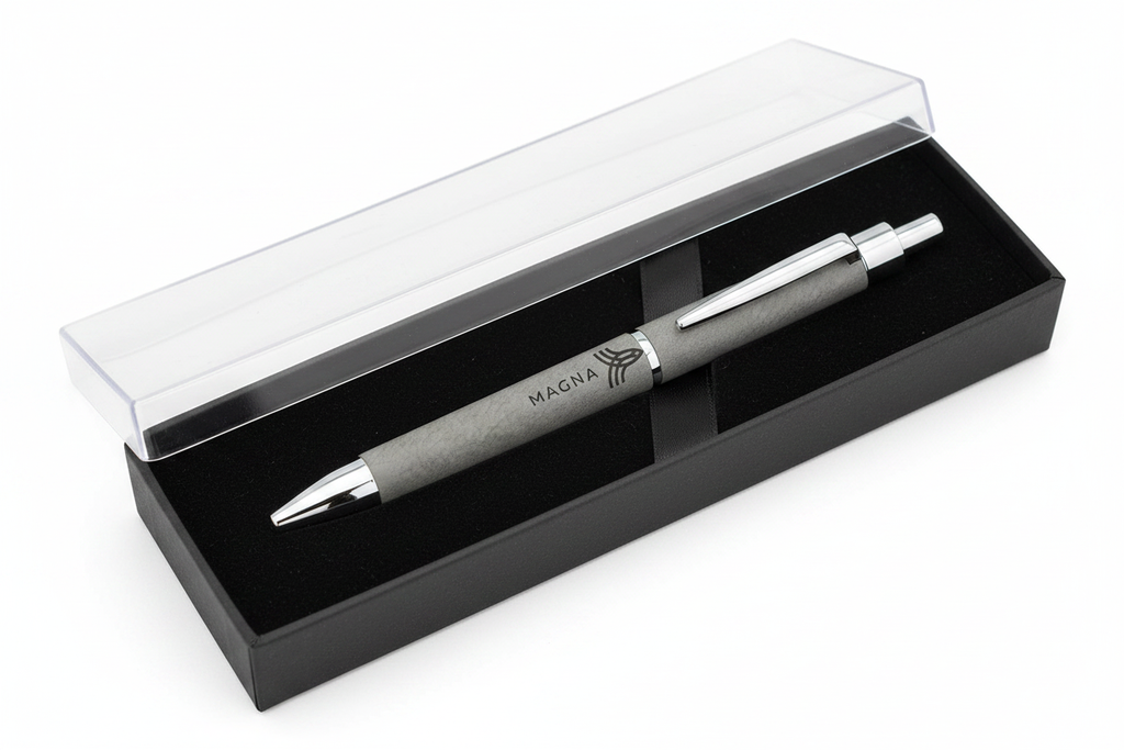 Grey Pen in Black and Clear Gift Box