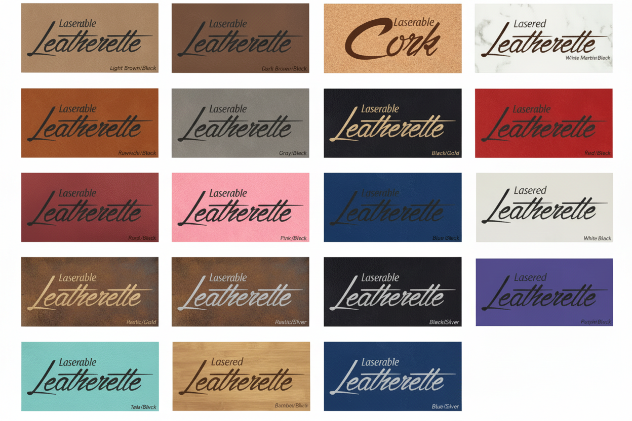 Leatherette color swatches