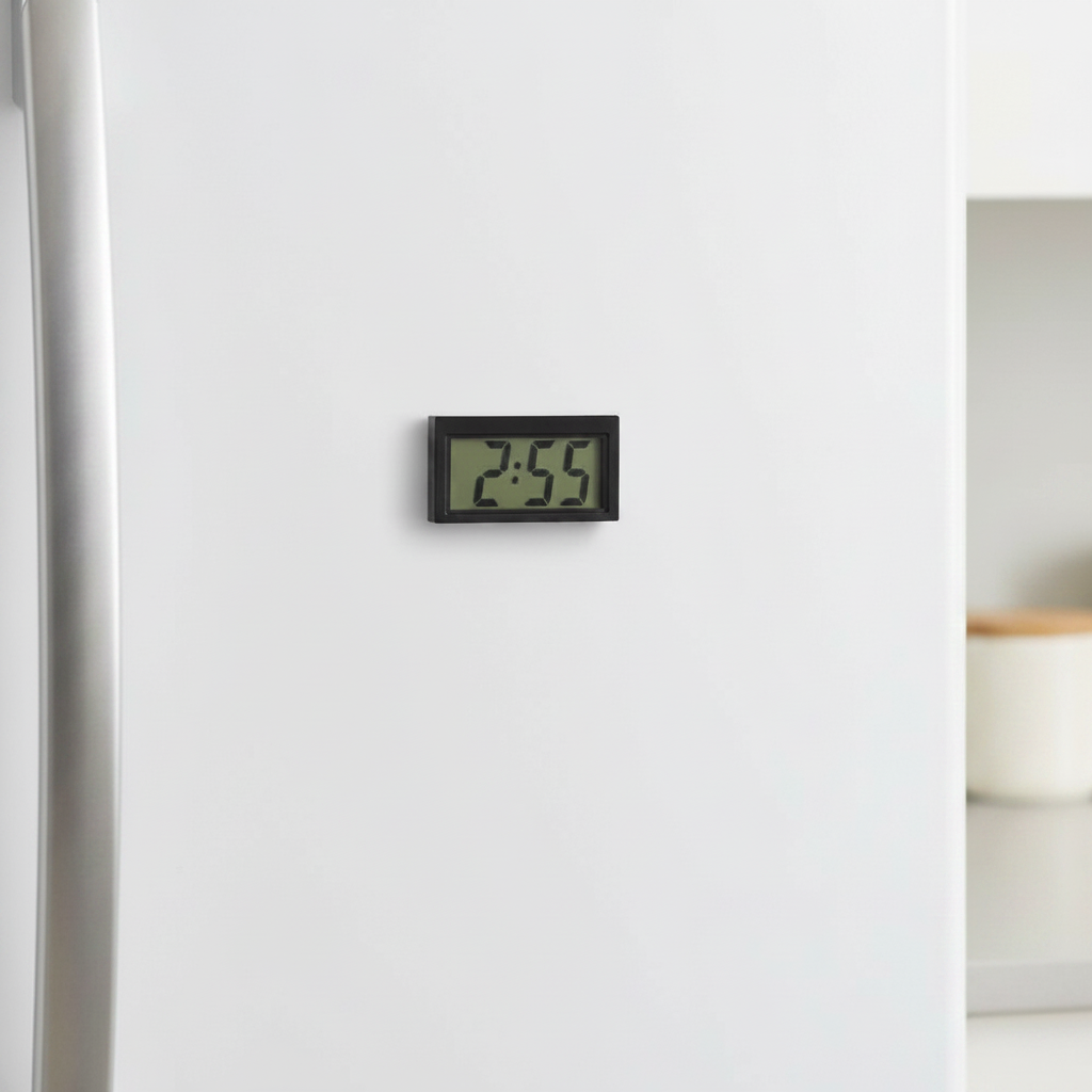 Magnetic Clock Zoomed on Refrigerator