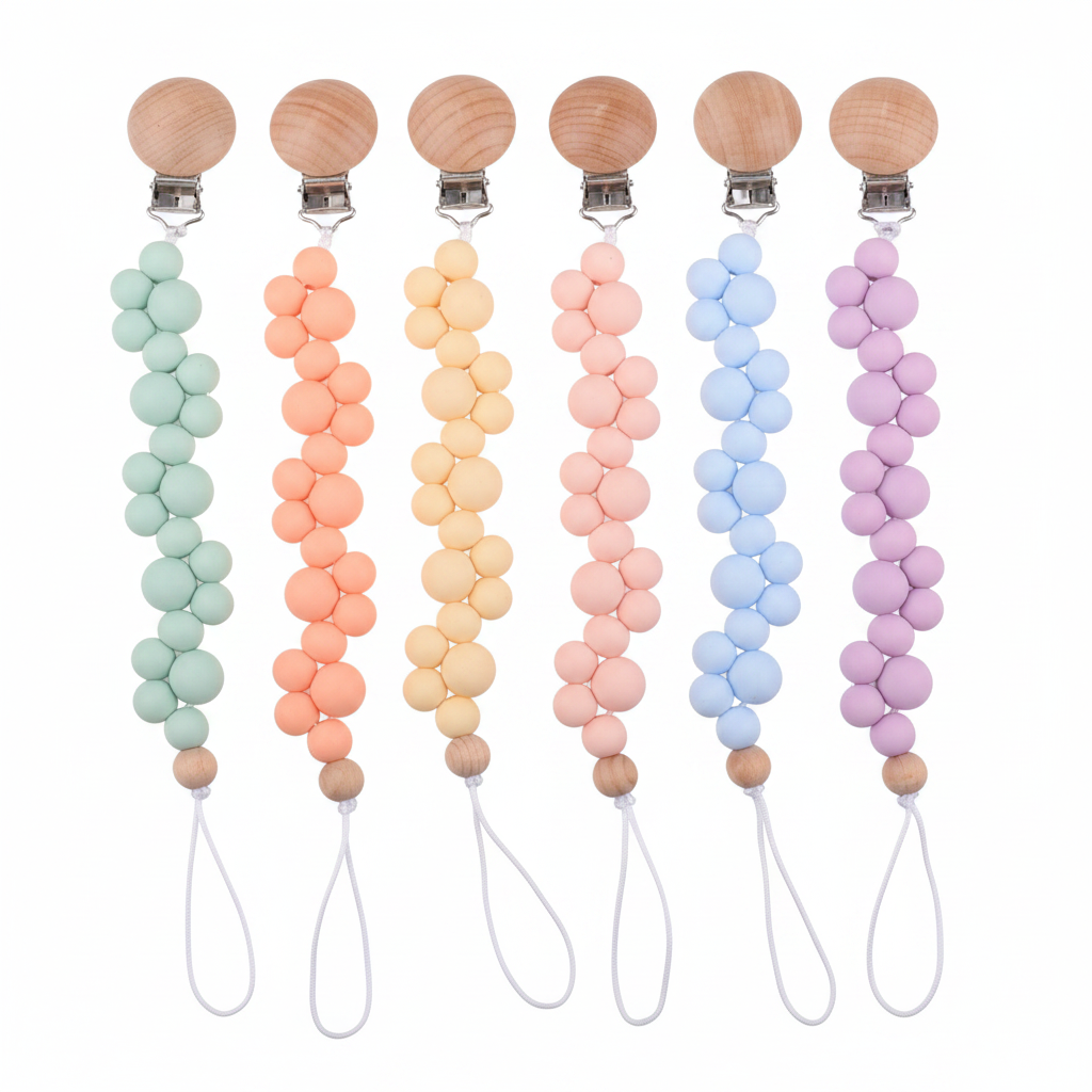 Pacifier Clips - White Background Square
