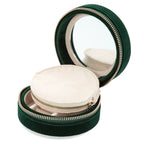 Wolf Zoe Travel Round Jewelry Case, Forest Green