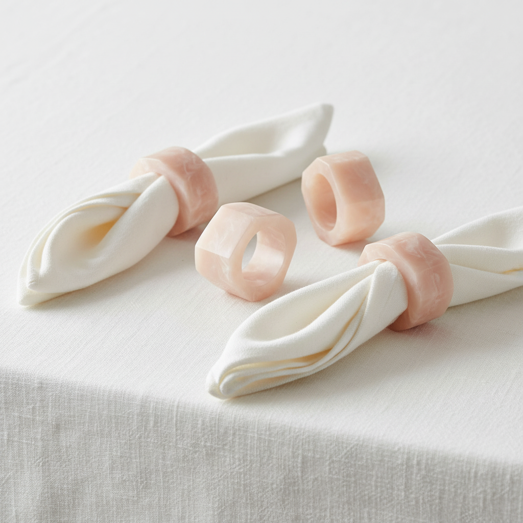 Resin Swirl Napkin Rings - Rose Haven