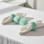 Resin Swirl Napkin Rings - Sage