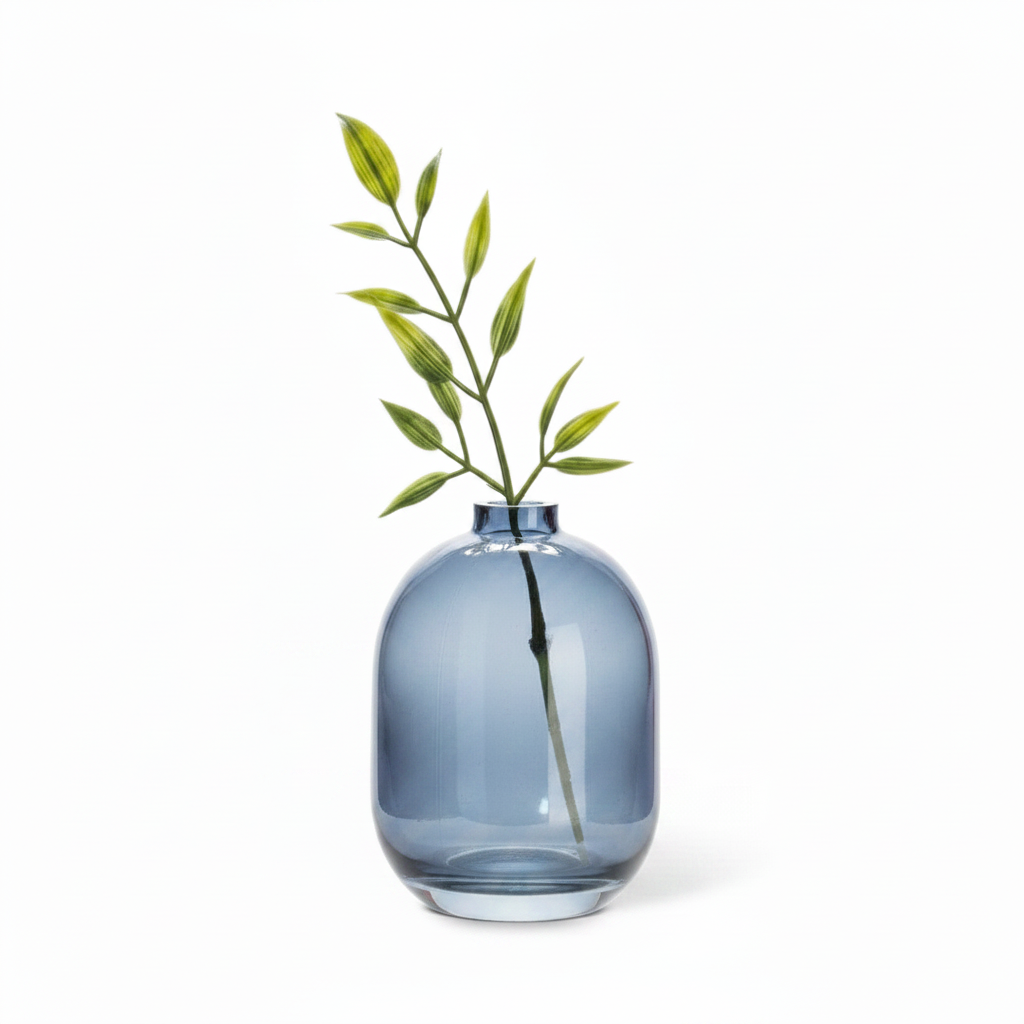 Abbott Collection Small Bud Vase Dark Blue - Glass