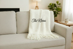 The Kleins Embroidered Throw Blanket