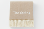The Steins Embroidered Beige Throw Blanket