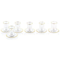 Classic Glass Cups & Saucers, 4.4oz, set of 6