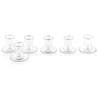 Classic Glass Cups & Saucers, 4.4oz, set of 6